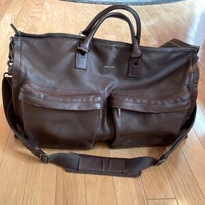 Hook & Albert Leather Weekender Duffle/Garment Bag